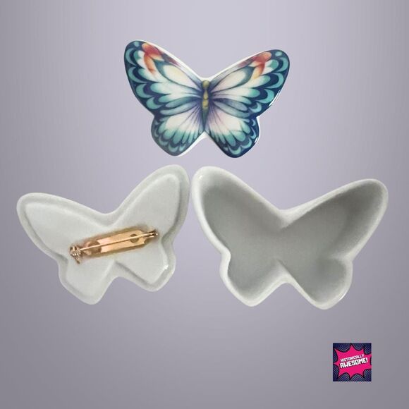 Vintage Porcelain Trinket and Pin Designed by Robert Adler - 1989 Collectible - Picture 2 of 4